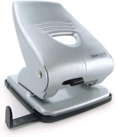 Rapesco 835 2-Hole Metal Punch, 40 Sheets - Silver